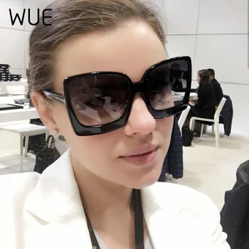 Supradimensionat Pătrat Sunglasse Femei 2019 Vintage Negru T Cadru Soare Galsses Barbati Brand de Lux ochelari de soare UV400 Noua Moda