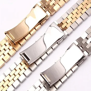 Accesorii ceas curea din otel de sex masculin 13mm17mm20mm sport pentru Rolex de lux seria de cinci margele plin solid curea femei ceas trupa