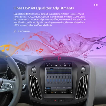 Radio auto Pentru Ford Focus 3 Mk 3 2012-2017 Android 9.0 Tesla Stil Multimedia Player Video 9.7 Inch Carplay DSP Navigare GPS