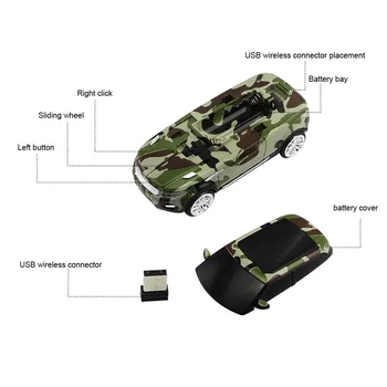 Wireless Masina Sport Mouse-ul de 2.4 GHz 1600 DPI USB Receptor Șoareci Optice 3D Mini Portabil Ergonomic Mouse de Gaming Pentru Laptop Macbook