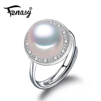 FENASY de sex feminin inel clasic reglabil naturale pearl inel de bijuterii perla petrecere casual inele pentru femei fată accesorii