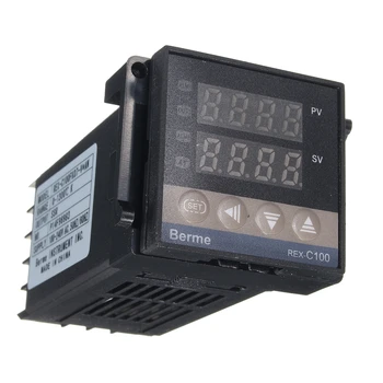 REX-C100 Tensiune 110-240V 0 la 1300 Grade REX-C100 Inteligent Controler de Temperatura +1 Metru de Sondă +40A Solid state Relay
