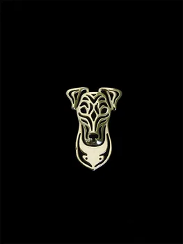 Nou 2016 Clasic Animal Smooth Fox Terrier Brosa De Aur De Argint De Culoare Designer Brosa Pentru Bărbați Overwatch Cadou Pentru Prietenul Tatălui