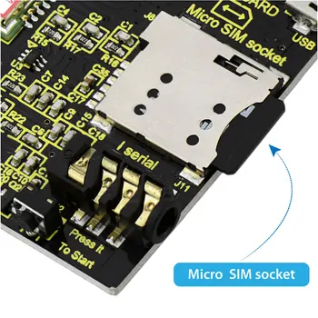 Keyestudio SIM800C Scut GPRS GSM Cu Antena pentru Arduino UNO R3 / Mega 2560