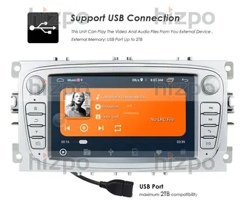 2 Din Android 10 Radio Auto cu GPS pentru FORD Focus S-MAX, Mondeo, C-MAX, Galaxy 2007-2012 Multimedia Player Video USB DVR FM WIFI Nu DVD