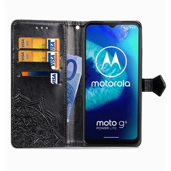 Portofel Din Piele Caz De Telefon Pentru Motorola Moto G8 P40 Putere Lite Unul Hiper G6 P30 Z4 E6 G8 Plus Joace Rețineți Un Zoom Flip Cover
