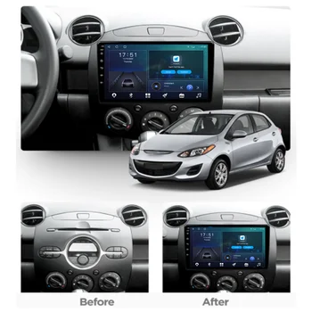 6G 128G Radio Auto pentru Mazda 2 2007-Android 10 Car Multimedia Player Video Autoradio Navigare GPS Stereo Carplay Nu DVD