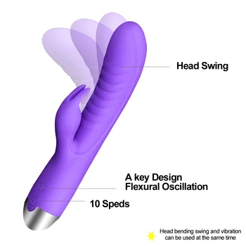 G Spot Iepure Penis artificial Vibratoare Orgasm Jucarii pentru Adulti USB de Încărcare Puternic Masturbari jucarii Sexuale pentru Femei Impermeabil adult Sex produs