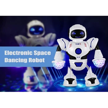 Plastic ABS Electric Inteligent Robot de Spațiu Model Versiune Q Acțiune Puzzle Jucarii Inteligente pentru Copii de Muzică Electric Dans Robot