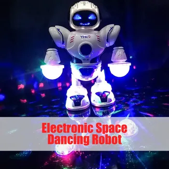 Plastic ABS Electric Inteligent Robot de Spațiu Model Versiune Q Acțiune Puzzle Jucarii Inteligente pentru Copii de Muzică Electric Dans Robot