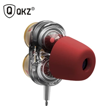 Autentic QKZ KD7 Căști Dual Driver Cu Microfon gaming headset mp3 DJ Domeniul Cască fone de ouvido auriculares
