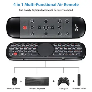 ZYF Z10 Air Mouse 2,4 G pe Deplin lumina de Fundal Tastatură Wireless Touch-pad + Voce de la Distanță + Anti-a pierdut Funcția, pentru Android TV Box