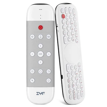 ZYF Z10 Air Mouse 2,4 G pe Deplin lumina de Fundal Tastatură Wireless Touch-pad + Voce de la Distanță + Anti-a pierdut Funcția, pentru Android TV Box