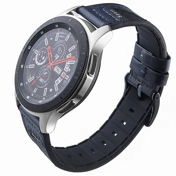 22mm Piele Silicon Curea pentru Samsung Galaxy Watch 42 46mm de Viteze S3 Sport WatchBand de Eliberare Rapidă Înlocuire HUAWEI WATCH