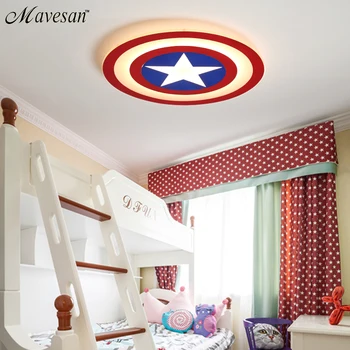 Copiii LED Lumini Plafon Captain America Cu Control de la Distanță Pentru Bedoom Camera de Studiu Acrilice Lampa Lamparas De Techo Abajur