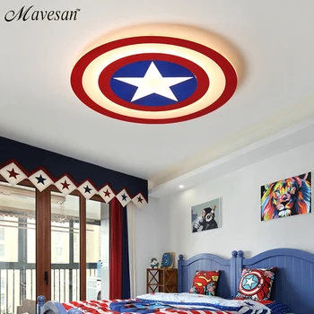 Copiii LED Lumini Plafon Captain America Cu Control de la Distanță Pentru Bedoom Camera de Studiu Acrilice Lampa Lamparas De Techo Abajur