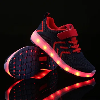Dimensiunea 25-37 CONDUS pantofi pentru Copii Baieti Fete /Incarcare USB Luminos Adidași cu Luminat unic Copii Pantofi cu Lumina de Fundal