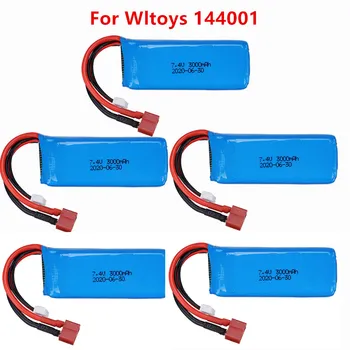 7.4 V 3000mah Baterie Lipo pentru Wltoys 1:14 144001 Masina RC jucarii Părți Baterie pentru Masina RC Wltoys 144001 1-5PCS 7.4 V Baterie T Plug