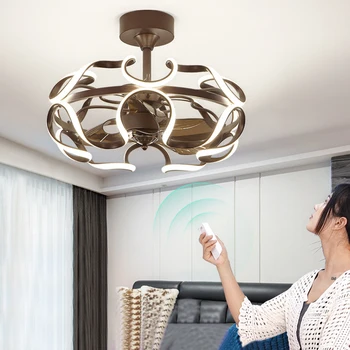 Nordic Invizibil Fan lumini de Conversie de Frecvență cu Control de la Distanță Lampă de tavan pentru Casa Dormitor Restaurant 220v Creative