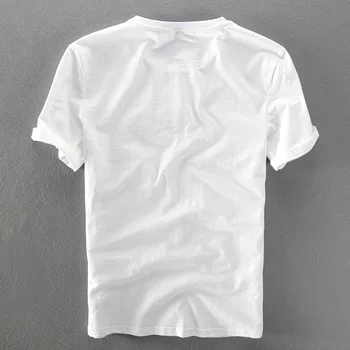 2019 Vara casual mens t-shirt lenjerie liber tendință barbati tricou alb de moda tricouri pentru bărbați gât rotund tricou masculin camiseta