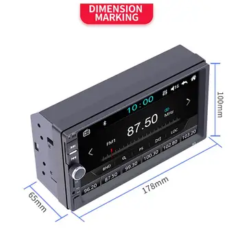 7Inch Ecran Tactil Bluetooth Stereo Radio Auto Dublu Ax MP5 Player Acceptă Panoramică de 360 de Grade Imagine Pentru MIRROR LINK