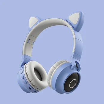 Pisica minunat Ureche Căști de Anulare a Zgomotului Bluetooth 5.0 set cu Cască fără Fir Cu Microfon pentru copii Căști Stereo Muzică