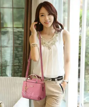 Noul sac de femei Portabil versiunea coreeană de simplu și simplu pătrat pachet Trend singur umăr geanta messenger huakalou