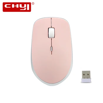 CHYI 2.4 G Wireless Optical Mouse-ul Ultra Subtire Tăcut Calculator 3D Birou Soareci 800/1200/1600 DPI USB Roz Portocaliu Mouse-ul Pentru Laptop PC