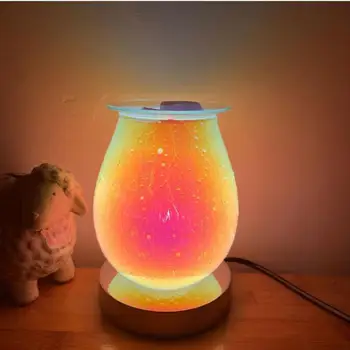 Touch comutator dim 3D aromoterapie masă lampă de Noptieră Corpuri de iluminat Pentru Dormitor Birou Lampă de Sticlă 3D lumina de noapte Decor Birou