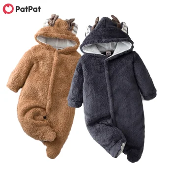 PatPat Iarna aby Animal Elan Fleece Salopeta pentru Baby boy Clothes