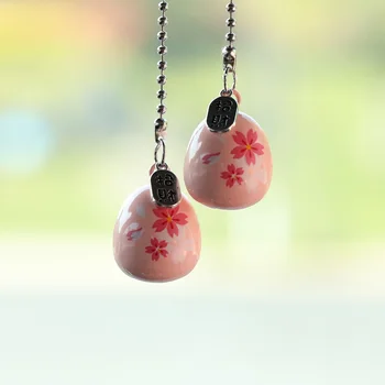 Sunet De Apă Bell Lanț De Șirag De Mărgele Masina Pandantiv Pandantiv Floare De Cires Bell Yushou Stil Japonez Drăguț Ornament