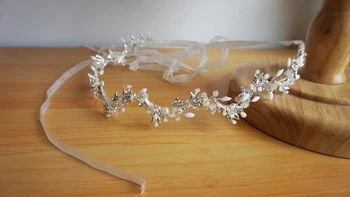 Delicat Stras Și Cristal De Mireasa Caciulita Handmade Argint Păr De Viță De Vie Coroana Petrecere De Nunta, Accesorii De Par Mirese 2019