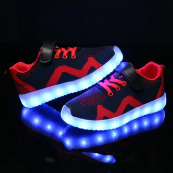 Led luminos copii pantofi de lumină pentru fete de încărcare usb pantofi sport femei adidași lumina pentru bărbați stralucitoare pantofi pentru băieți copii