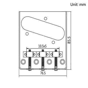 3 TL Șa Scrumiera Cu Șuruburi Acasă Instrument de Înlocuire Durabil Pod de Metal Usor de instalat Practice Chitara Telecaster