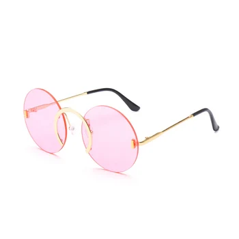 DECI&EI de Moda Unic Inel de Nas Rotund ochelari de Soare Femei Epocă fără ramă Ocean Limpede Lentile Ochelari Bărbați Ochelari de Soare Nuante UV400