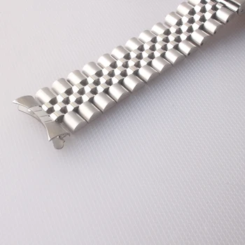 Watchbands noi capete curbate din Oțel Inoxidabil Curea 20mm 22mm 24mm Metal Ceas Trupa Solid Link Brățară de Curea cataramă de Argint fierbinte