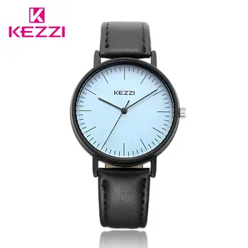 Kezzi Brand Impermeabil doamnelor Negru ceas Pentru Femei Simplu Big Dial Cuarț Ceasuri Sport Ceasuri de Student de sex Feminin Casual