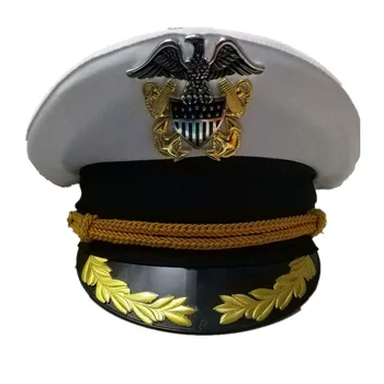 Nobil SUA Marinei Militare Pălărie Albă Ofițer în Armata Americană Capac Pentru Cosplay Vultur Emblema de Halloween, Cadou de Crăciun