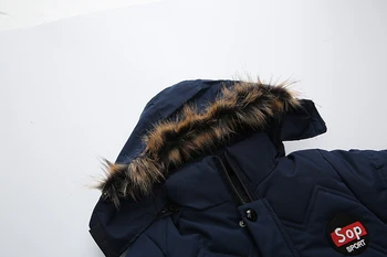2019 băieți paltoane și jachete dimensiunea 2-5t vârstă grea husky de iarna toamna toamna îmbrăcăminte îngroșarea glugă de lână cu fermoar
