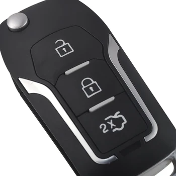 OkeyTech 3 Buton Modificat Flip Pliere Telecomanda Cheie auto Shell Caz pentru Ford Focus 2 3 conectați mondeo Fiesta c-max cheie Fob