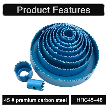 16Pcs Gaura Văzut Kit Set De 45 de Carbon Circulară de Oțel Rotund de forare de Tăiere Arbor Adaptor pentru Foraj Industriale din Oțel turnat
