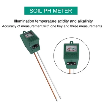 2 În 1 Sol Higrometru Dual-Probe de Sol Tester Grădină, Umiditate, PH-ul Solului, Intensitatea Luminii Metru Tester Instrument