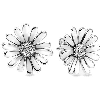 Deschide Daisy Flori Crescute Inima Fagure Hexagonal Patru frunze de Trifoi de Argint 925 Cercei Pentru Femei Cadou Bijuterii de Moda