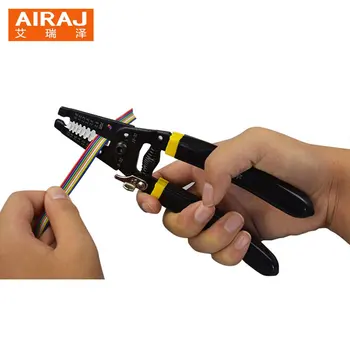 AIRAJ Multi-funcție Mâner Curbat Cablu Stripteuză Electrician Profesionist Taiere si Sertizare Manual de Reparații Instrument de Sertizare