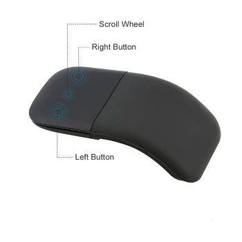CHUYI Wireless Bluetooth Silent Mouse-ul Arc Touch Role de Pliere cu Laser Sem Fio Ultra Subțire Optic Pentru Laptop Microsoft