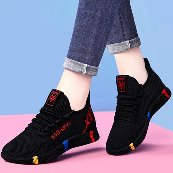 Ieftin !! 2021 noi ins dantela-up pantofi de Călătorie pentru femei pantofi de alergat Respirabil adidași zapatillas de mujer confort pantofi de jogging