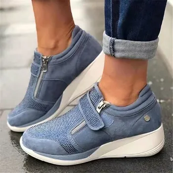 2020 Femei Pantofi Casual Moda Stras Pantofi Pene Fund Gros Indesata Doamnelor Adidasi Sport În Aer Liber Pantofi Plus Dimensiune