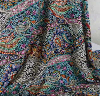 50cm*140cm Etnice Paisley Dress Material de Bumbac Boem Model Floral Poplin Raionul Tesatura