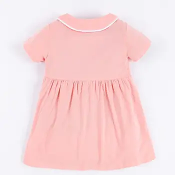 Puțin maven 2020 noi de vara fete pentru copii haine de brand rochie copii din bumbac roz cu maneci scurte rochii de moda S0766
