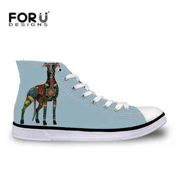 FORUDESIGNS Greyhound Câine de Companie de Imprimare Femei Balerini Pantofi de Tenis Feminino Vulcanizat Pantofi pentru Fete Casual Platforma Adidasi